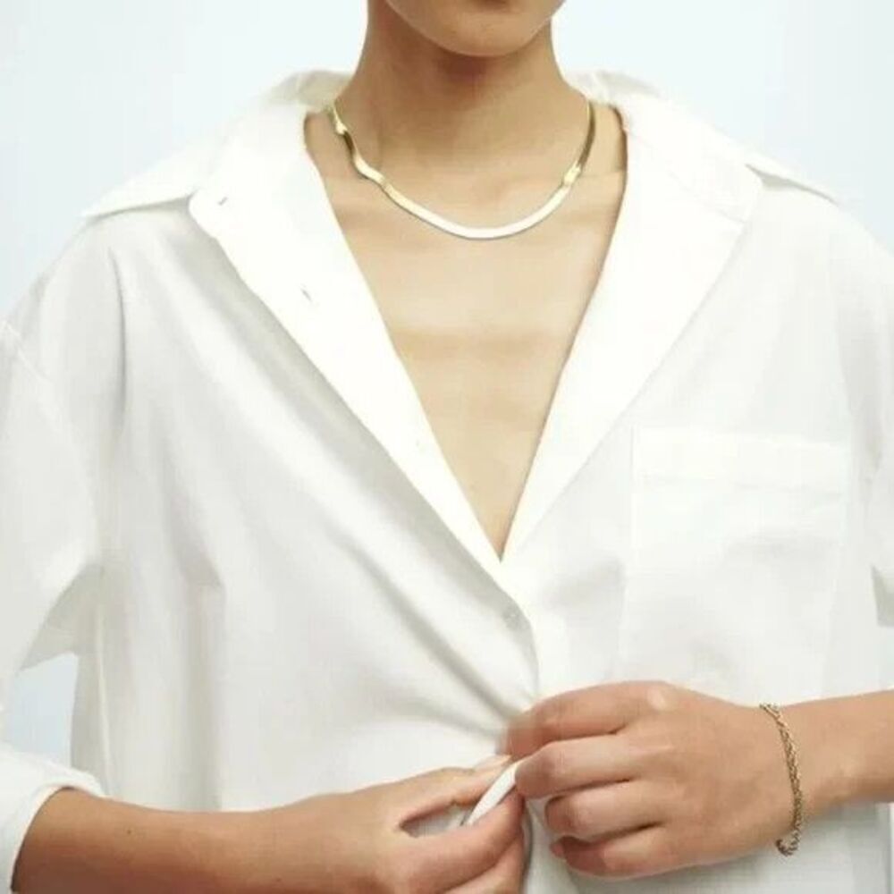 New Reformation Will Oversized Shirt in White Size XL